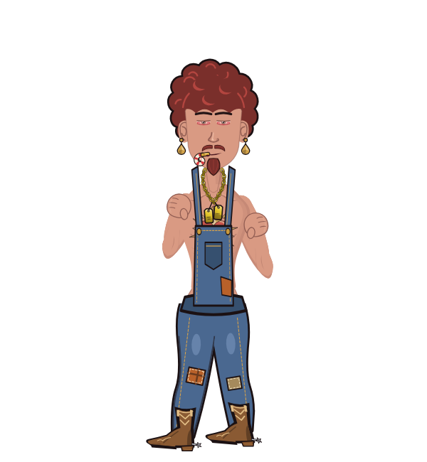 DapperBison, blue corner portrait. Landed 23 of 45 punches.