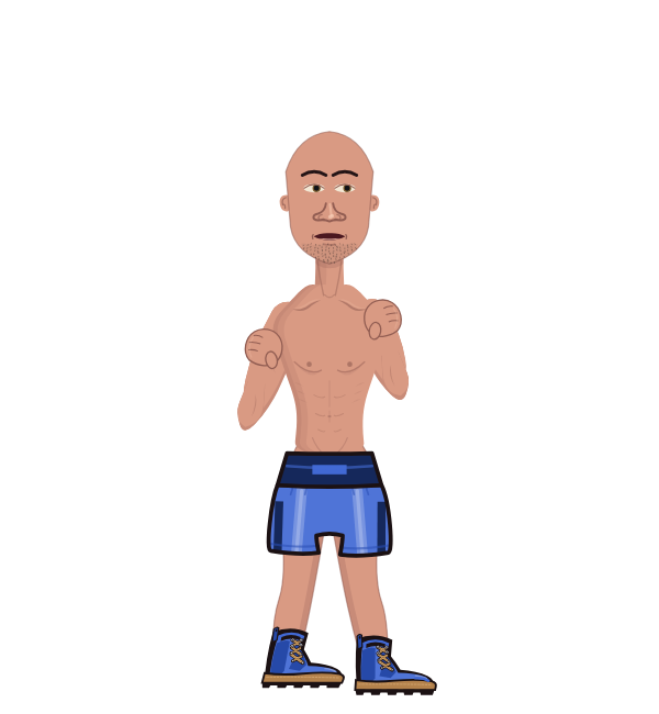 The InventorofSex, red corner portrait. Landed 39 of 47 punches.
