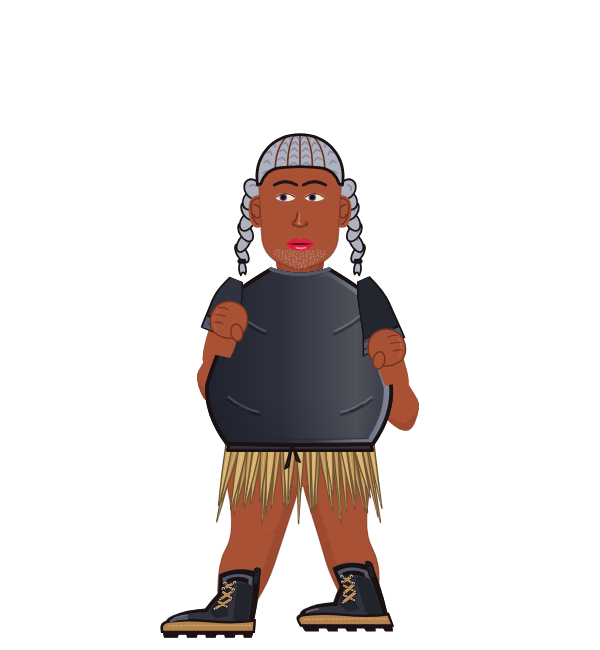 kaibob, blue corner portrait. Landed 36 of 59 punches. Shirt: T-shirt.