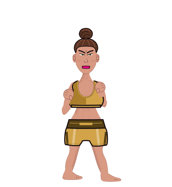 Madison Beer, red corner portrait. Landed 0 of 0 punches. Shirt: Sports bra.
