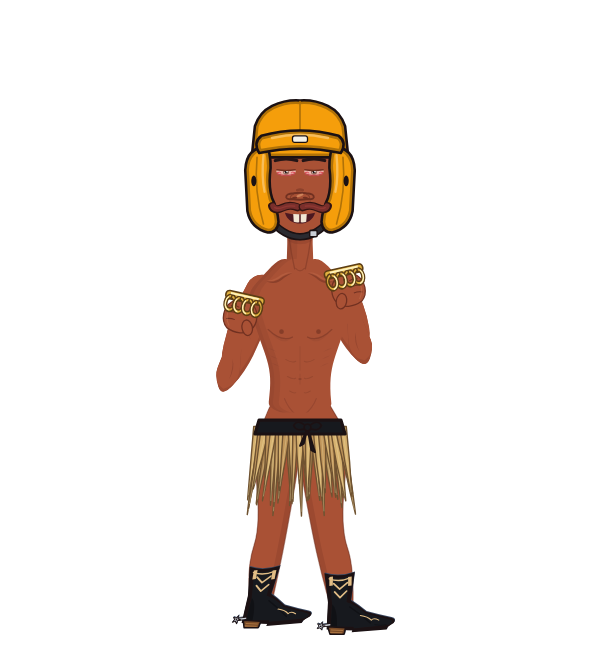 Maravilla Perez, red corner portrait. Landed 10 of 10 punches. Hat: Headgear; Hands: Brass.
