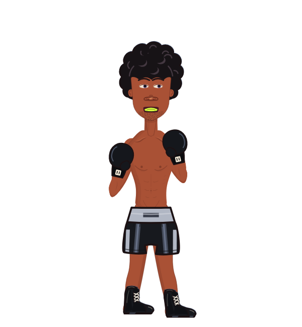 JungotHands, red corner portrait. Landed 26 of 54 punches. Hands: Classic.