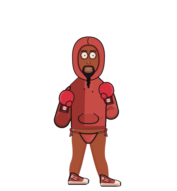 Beater, red corner portrait. Landed 61 of 71 punches. Shirt: Hoodie; Hands: Classic.