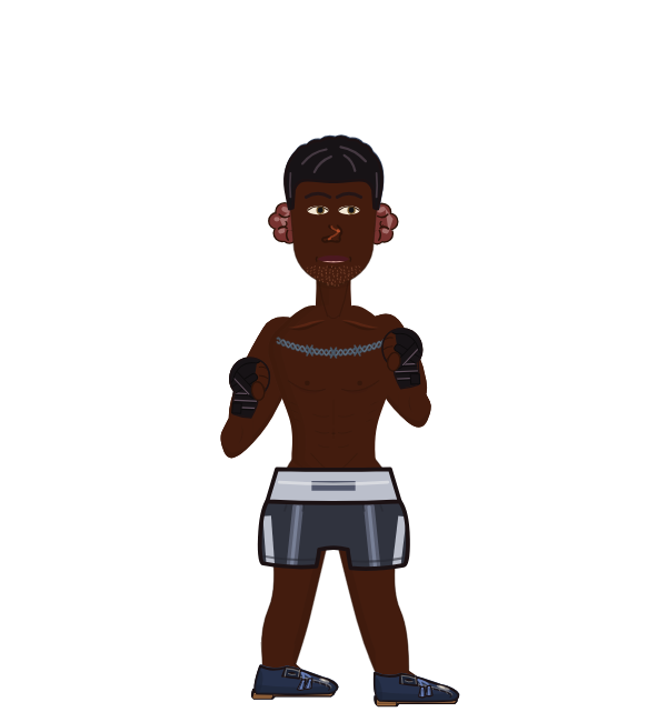 Anthony, red corner portrait. Landed 89 of 124 punches. Hands: Wrapped.