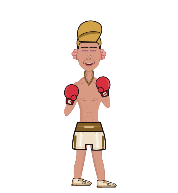Webmaster, red corner portrait. Landed 24 of 29 punches. Hands: Classic.