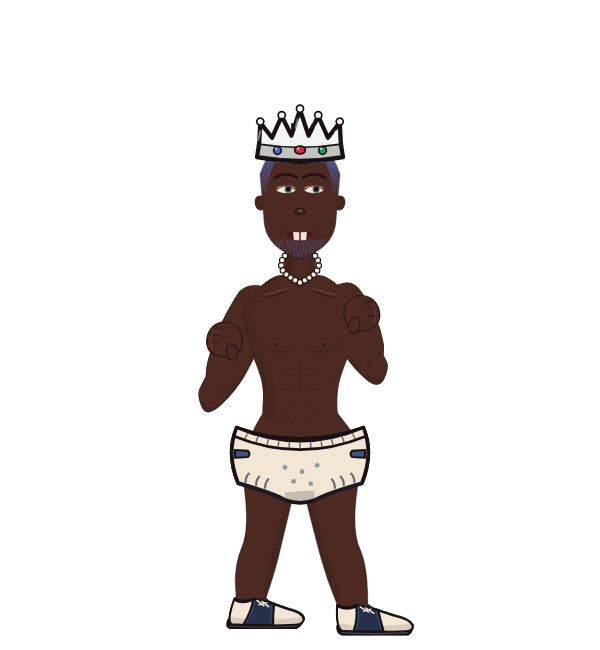 BABBY KREED, red corner portrait. Landed 58 of 79 punches. Hat: Crown.