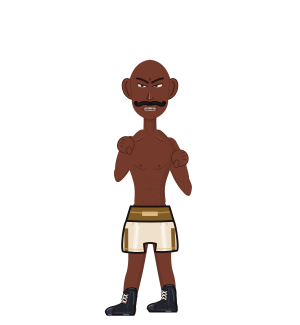 Donovan Ruddock, blue corner portrait. Landed 64 of 119 punches.