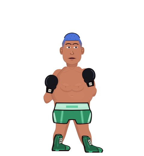 del estevan, level 7 boxer. Record: 0 wins, 3 losses, 0 draws. Hands: Classic.