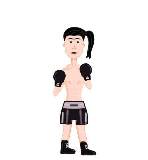 Dojima Kusaru, level 4 boxer. Record: 0 wins, 1 losses, 0 draws. Hands: Classic.