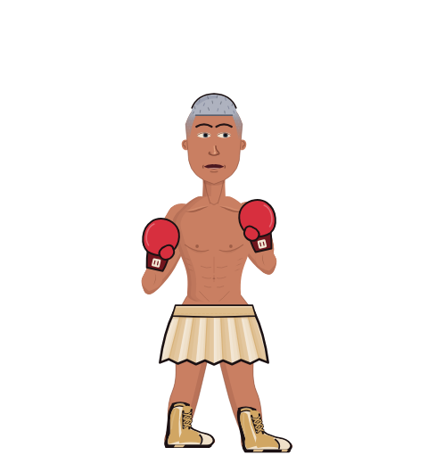 DapperTrombone, level 36 boxer. Record: 12 wins, 5 losses, 0 draws. Hands: Classic.