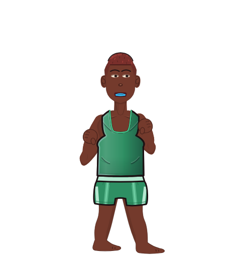 MightySlipper, level 1 boxer. Record: 0 wins, 0 losses, 0 draws. Shirt: Tank.