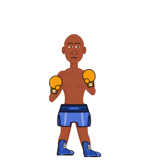 Stups, level 1 boxer. Record: 1 wins, 3 losses, 0 draws. Hands: Classic.