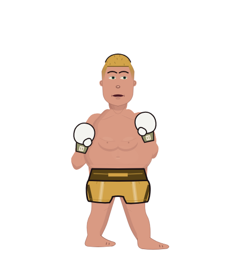 WobblyWheelbarrow, level 1 boxer. Record: 1 wins, 1 losses, 0 draws. Hands: Classic.