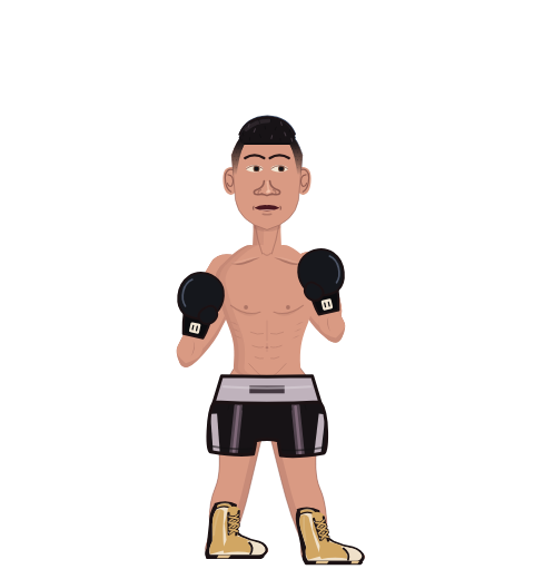 Xiraaa, level 2 boxer. Record: 4 wins, 0 losses, 0 draws. Hands: Classic.