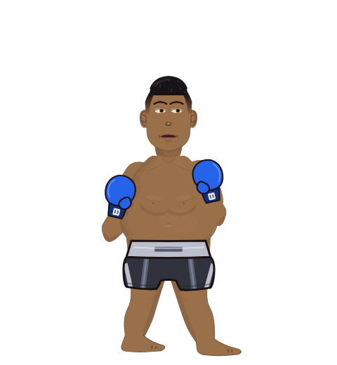 DizzyKettle, level 8 boxer. Record: 0 wins, 5 losses, 0 draws. Hands: Classic.