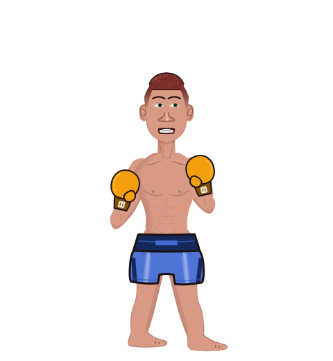 King, level 1 boxer. Record: 0 wins, 1 losses, 0 draws. Hands: Classic.