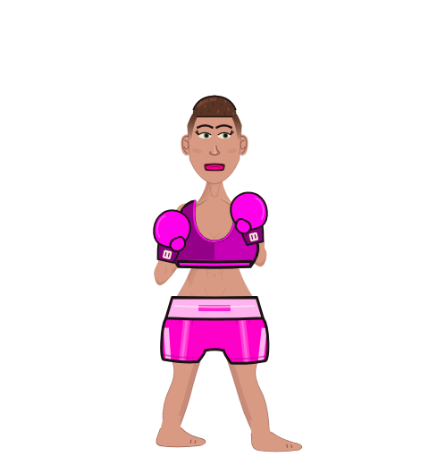 Madison Beer, level 3 boxer. Record: 0 wins, 8 losses, 0 draws. Shirt: Sports bra; Hands: Classic.