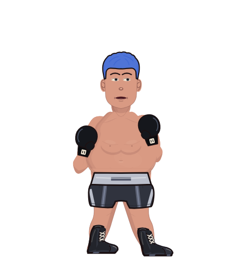 Verbgravy, level 24 boxer. Record: 10 wins, 1 losses, 0 draws. Hands: Classic.