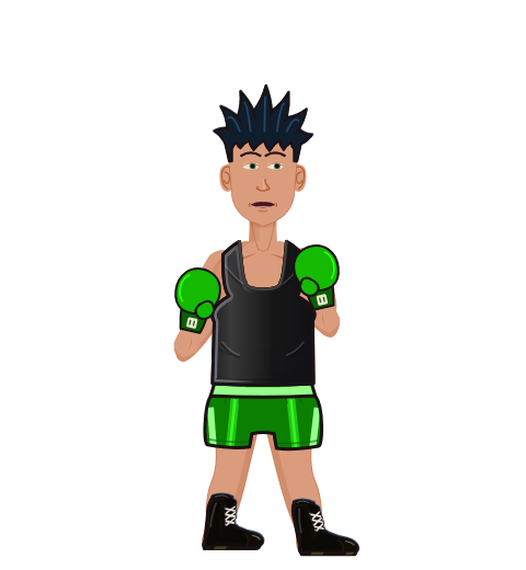 Little Mac, level 41 boxer. Record: 27 wins, 26 losses, 0 draws. Shirt: Tank; Hands: Classic.