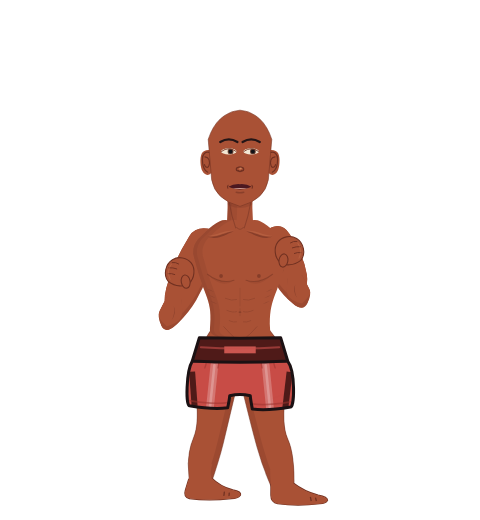 Ghost God, level 21 boxer. Record: 40 wins, 5 losses, 0 draws.