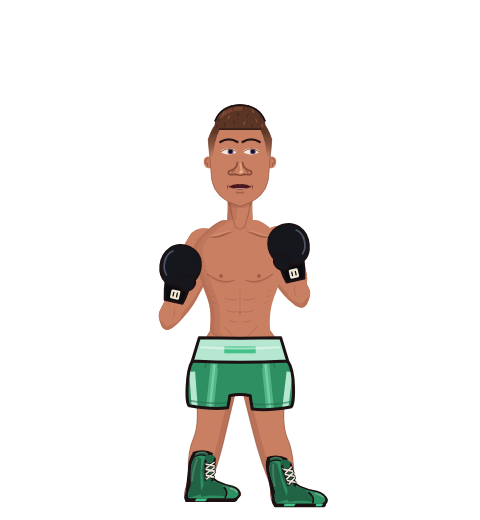 The boss, level 20 boxer. Record: 1 wins, 7 losses, 0 draws. Hands: Classic.