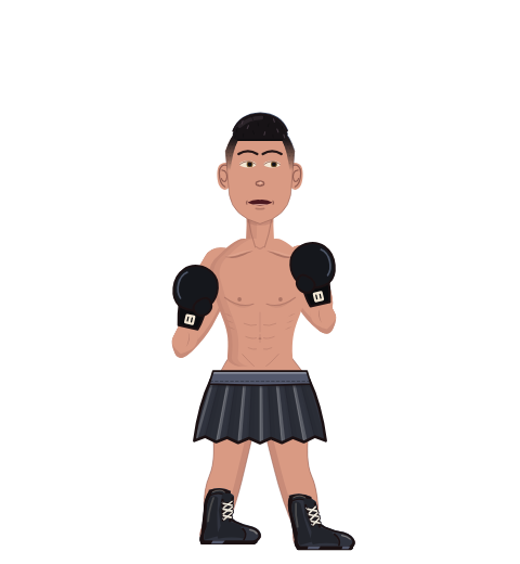 Womp, level 37 boxer. Record: 8 wins, 5 losses, 0 draws. Hands: Classic.