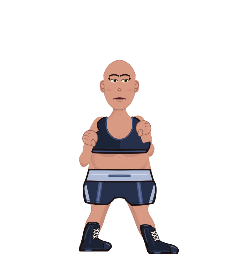 Guest Boxer, level 1 boxer. Record: 0 wins, 0 losses, 0 draws. Shirt: Sports bra.