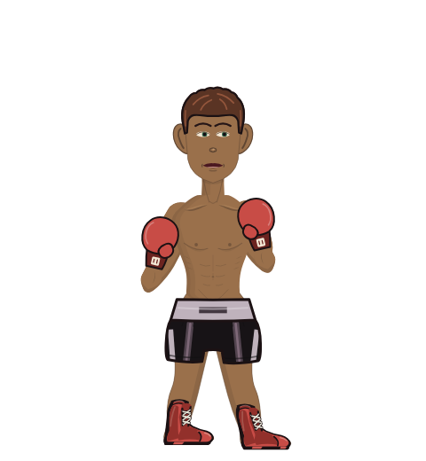 MUHAMMAD ALI, level 1 boxer. Record: 0 wins, 0 losses, 0 draws. Hands: Classic.