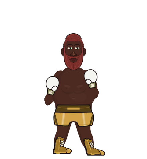 Kneegar Slayer, level 1 boxer. Record: 1 wins, 1 losses, 0 draws. Hands: Classic.
