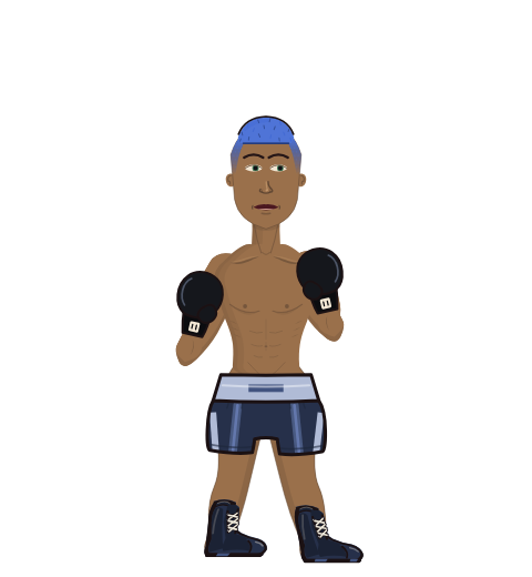 Phantom fighter, level 8 boxer. Record: 3 wins, 0 losses, 0 draws. Hands: Classic.