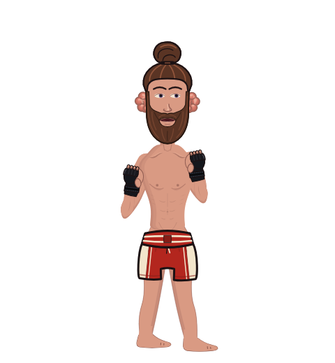 Jiri Prochazka, level 66 boxer. Record: 185 wins, 39 losses, 0 draws. Hands: MMA gloves.