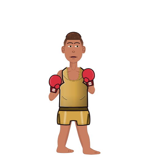 George Jetson, level 7 boxer. Record: 3 wins, 1 losses, 0 draws. Shirt: Tank; Hands: Classic.