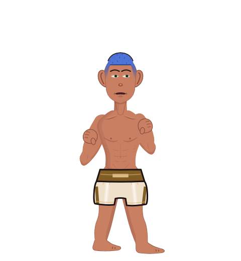 Thai, level 12 boxer. Record: 3 wins, 3 losses, 0 draws.