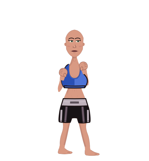 unicornpoopy, level 12 boxer. Record: 0 wins, 4 losses, 0 draws. Shirt: Sports bra.