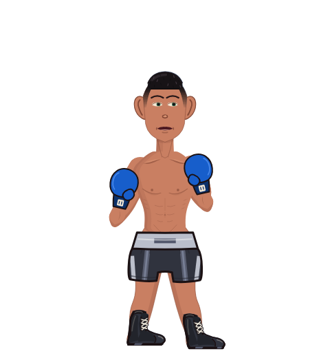 Punny, level 18 boxer. Record: 2 wins, 1 losses, 0 draws. Hands: Classic.