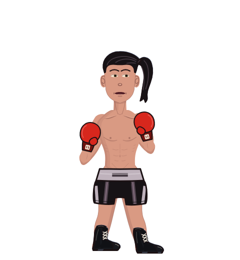 Hotdog, level 36 boxer. Record: 71 wins, 57 losses, 0 draws. Hands: Classic.