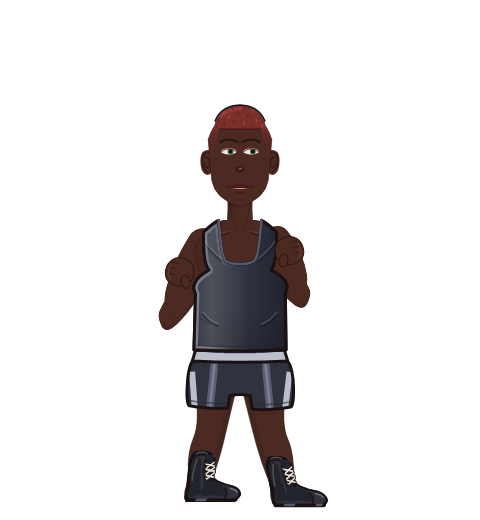 BumblingCobra, level 26 boxer. Record: 7 wins, 1 losses, 0 draws. Shirt: Tank.