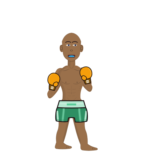 Poaton, level 2 boxer. Record: 2 wins, 4 losses, 0 draws. Hands: Classic.