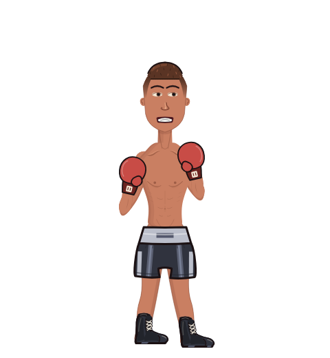 MBoxing, level 2 boxer. Record: 4 wins, 1 losses, 0 draws. Hands: Classic.