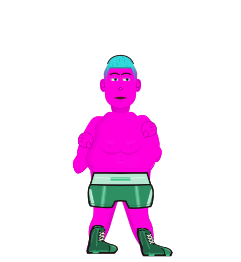 WobblyBandit, level 2 boxer. Record: 4 wins, 4 losses, 0 draws.