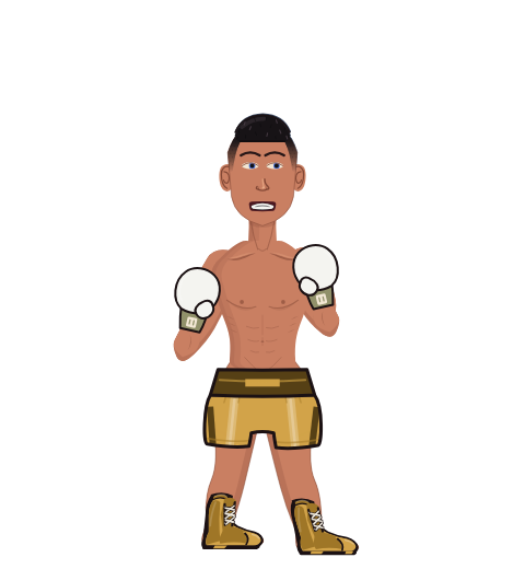 dih, level 3 boxer. Record: 0 wins, 1 losses, 0 draws. Hands: Classic.